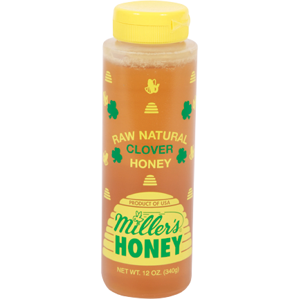 Raw Clover Honey Squeeze Bottle 12 oz - Honey