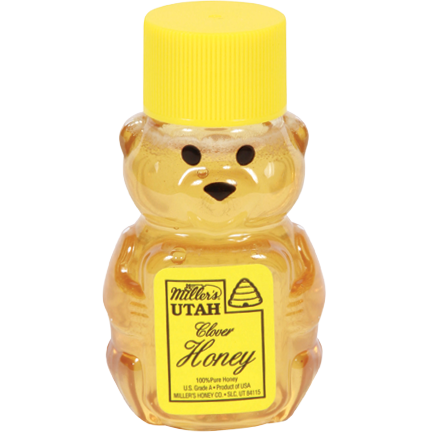 Utah Clover Honey Bear 2 oz - Honey