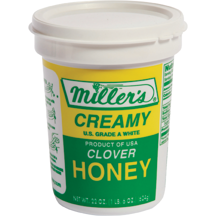 Raw Creamy Clover Honey Tub 22 oz - 
