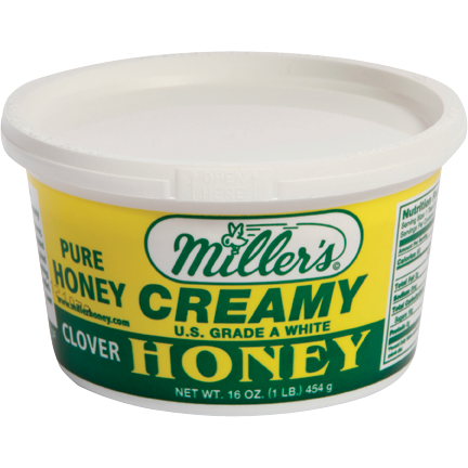 Raw Creamy Clover Honey Tub 16 oz - Honey