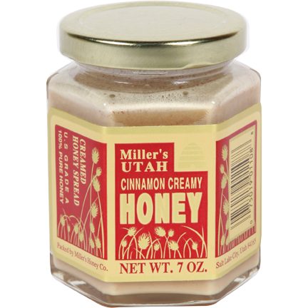 Utah Cinnamon Creamy Hex Jar 7 oz - Honey