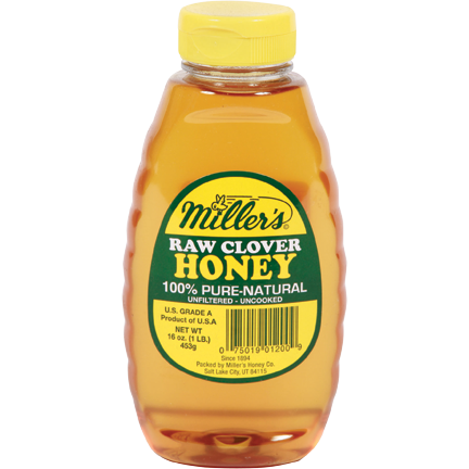 Raw Clover Honey Bottle 16 oz - Honey