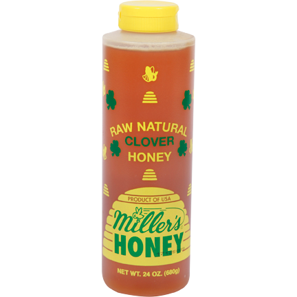 Raw Clover Honey Squeeze Bottle 24 oz - Honey