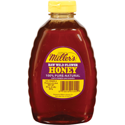 Raw Wild Flower Honey Bottle 32 oz - Honey