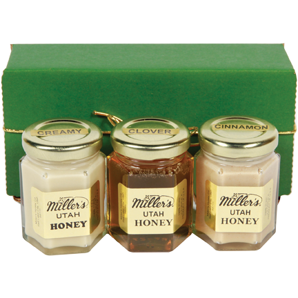 Utah Hexagon Jar Gift Pack - 3oz Jars - Honey